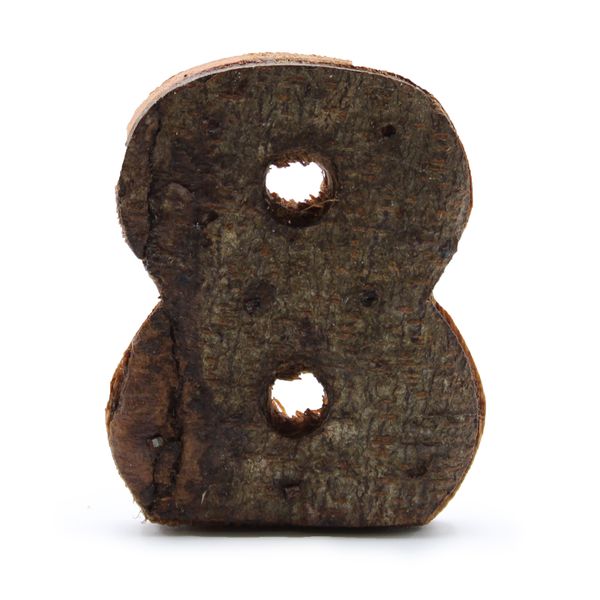 Rustieke Schors Nummer - 8 - 7cm