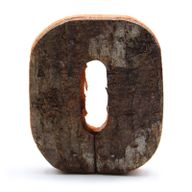 Rustieke Schors Nummer - 0 - 7cm