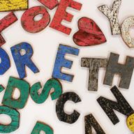 Naturel Rustieke Schors Letters - I love you more than words can say..
