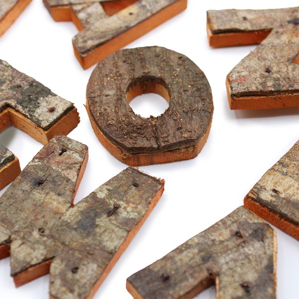 Rustieke Schors Letter - J - 7cm