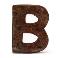 Rustieke Schors Letter - B  - 7cm