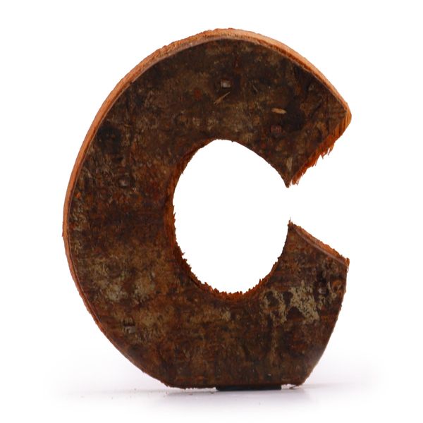 Rustieke Schors Letter - C  - 7cm