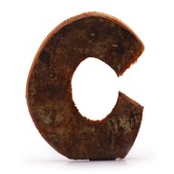 Rustieke Schors Letter - C  - 7cm