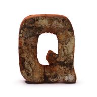 Rustieke Schors Letter - Q - 7cm