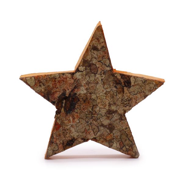 Rustieke Schors Letter - Ster - 7cm