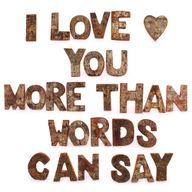 Gekleurde Rustieke Letters - LOVE  (4x3)