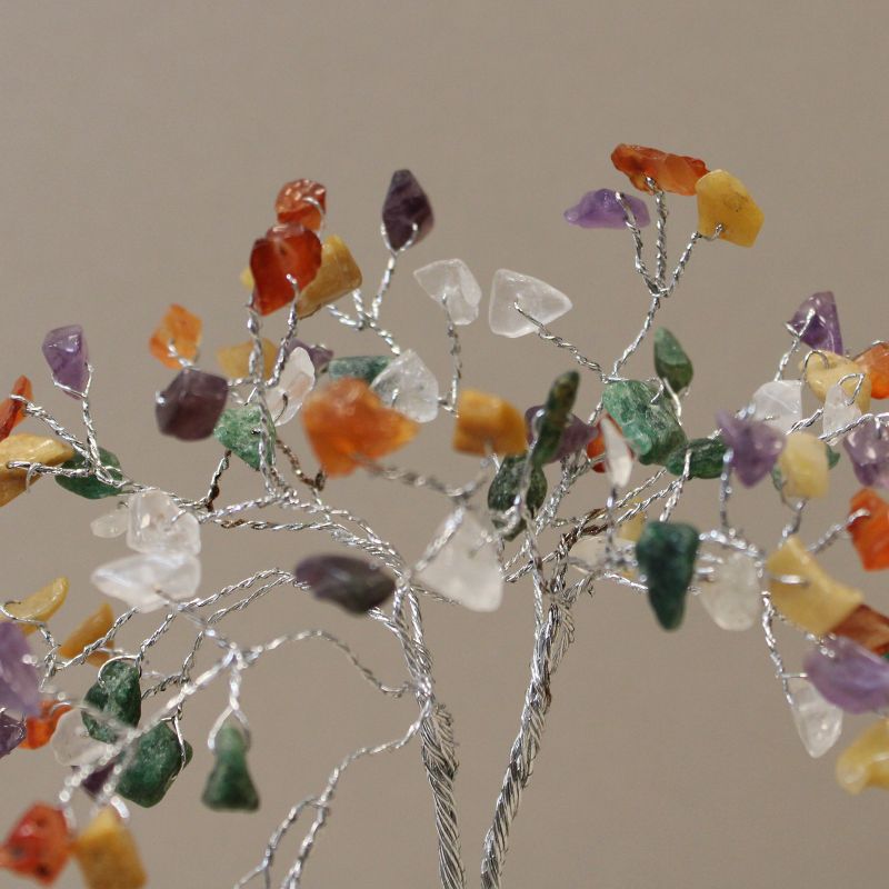 Edelsteen Boom met Orgonite Basis - 80 Steen - Multi