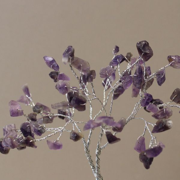 Edelsteenboom met Orgonite Basis - 80 Stone - Amethist