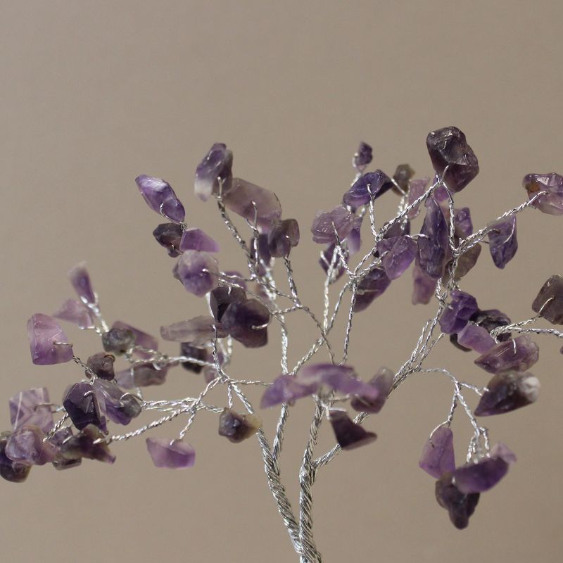 Edelsteenboom met Orgonite Basis - 80 Stone - Amethist
