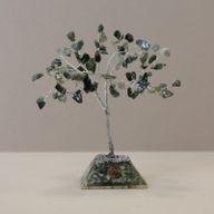 Edelsteen Boom met Orgonite Basis - 80 Steen - Mosagaat