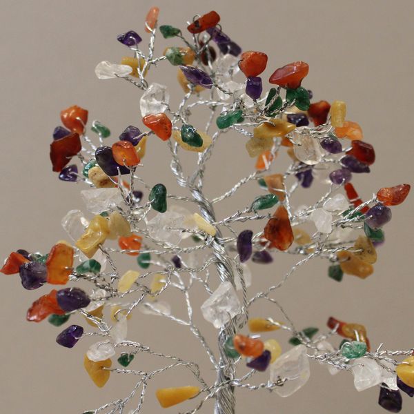 Edelsteen Boom met Orgonite Basis - 160 Steen - Multi