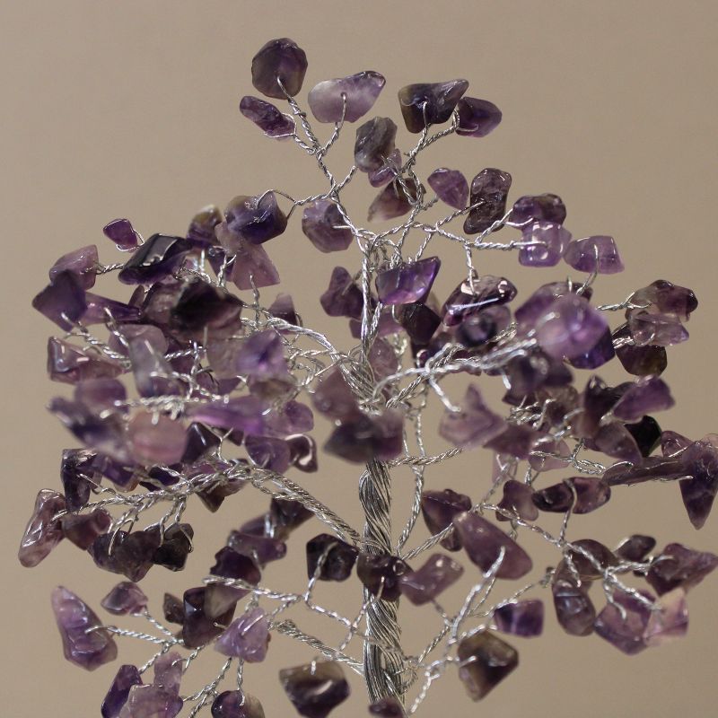 Edelsteen Boom met Orgonite Basis - 160 Stone - Amethist