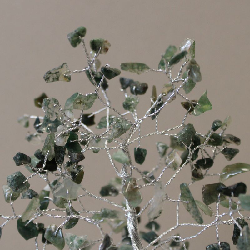 Edelsteen Boom met Orgonite Basis - 160 Steen - Mosagaat