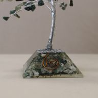 Edelsteen Boom met Orgonite Basis - 160 Steen - Mosagaat