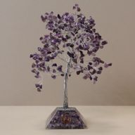 Edelsteen Boom met Orgonite Basis - 320 Steen - Amethist