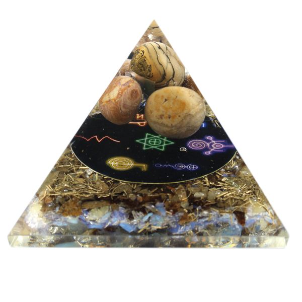 Orgoniet Piramide - Middernacht Reiki - 70mm