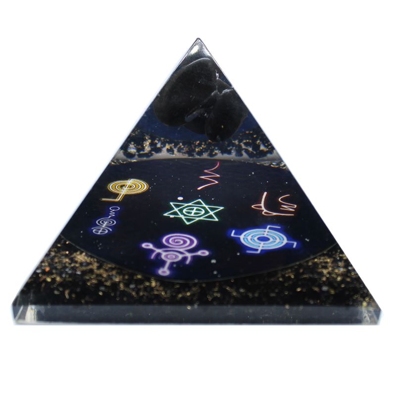Orgoniet Piramide - Middernacht Reiki - 90mm