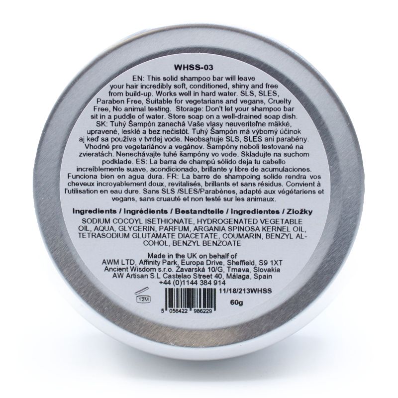 Wild Hare Shampoo Bar in Blik - 60gr  - Harige Kokosnoot