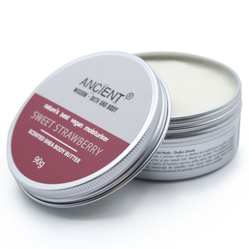 Geparfumeerde Shea Body Boter 90gr - Zoete Aardbeien