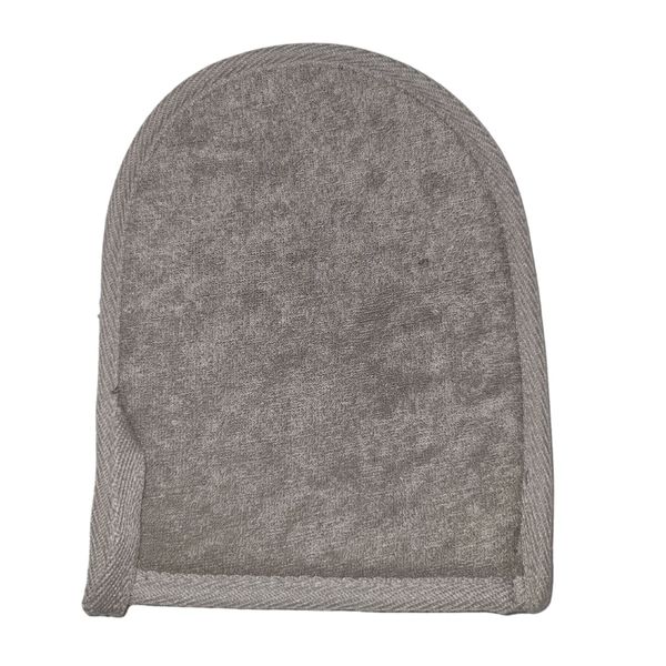 Bamboo & Linen Bath Mitt - Charcoal