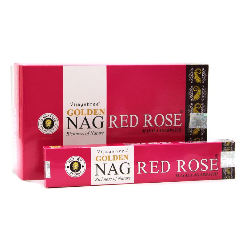 Golden Nag Wierook 15 gr -Rode roos