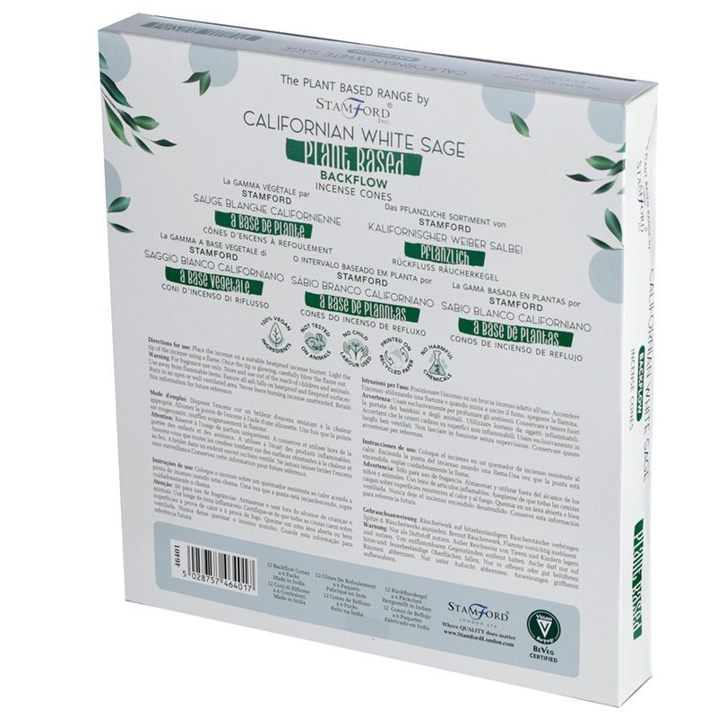 Plantaardige Backflow Wierookkegels - Californische Witte Salie
