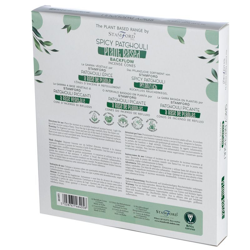 Plantaardige Backflow Wierookkegels - Kruidige Patchouli