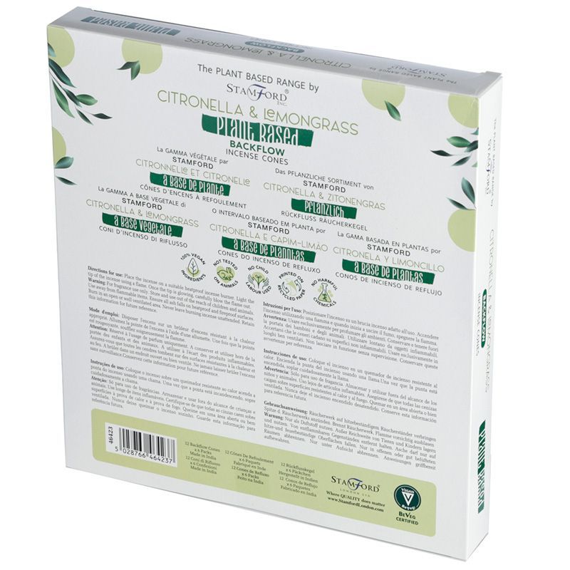 Plantaardige Backflow Wierookkegels - Citronella & Citroengras