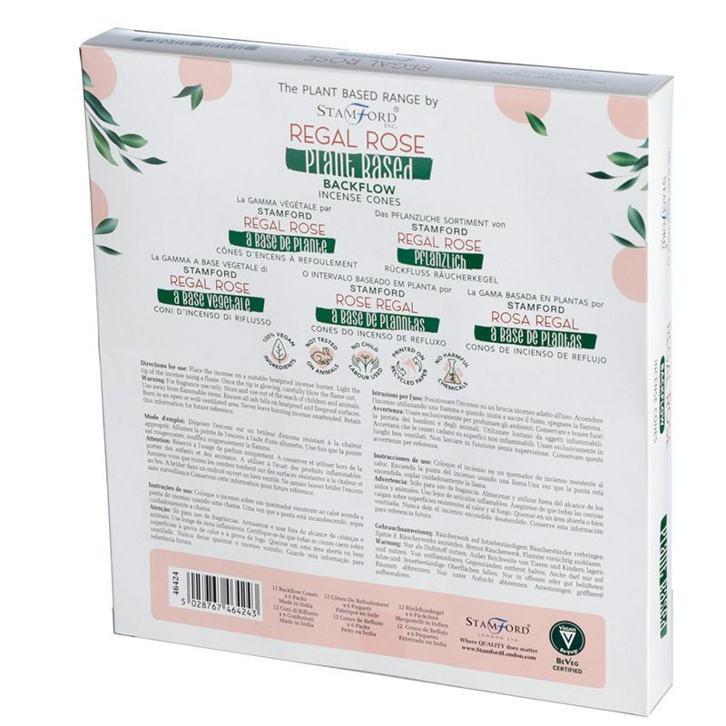 Plantaardige Backflow Wierookkegels - Regal Rose