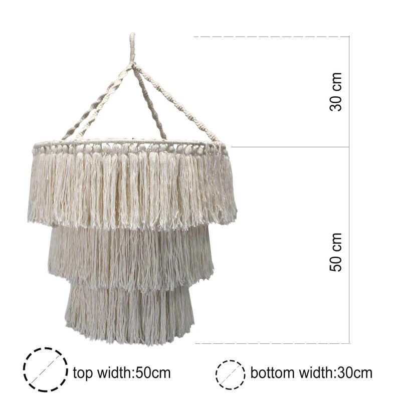 Macrame Lamp - Zwart