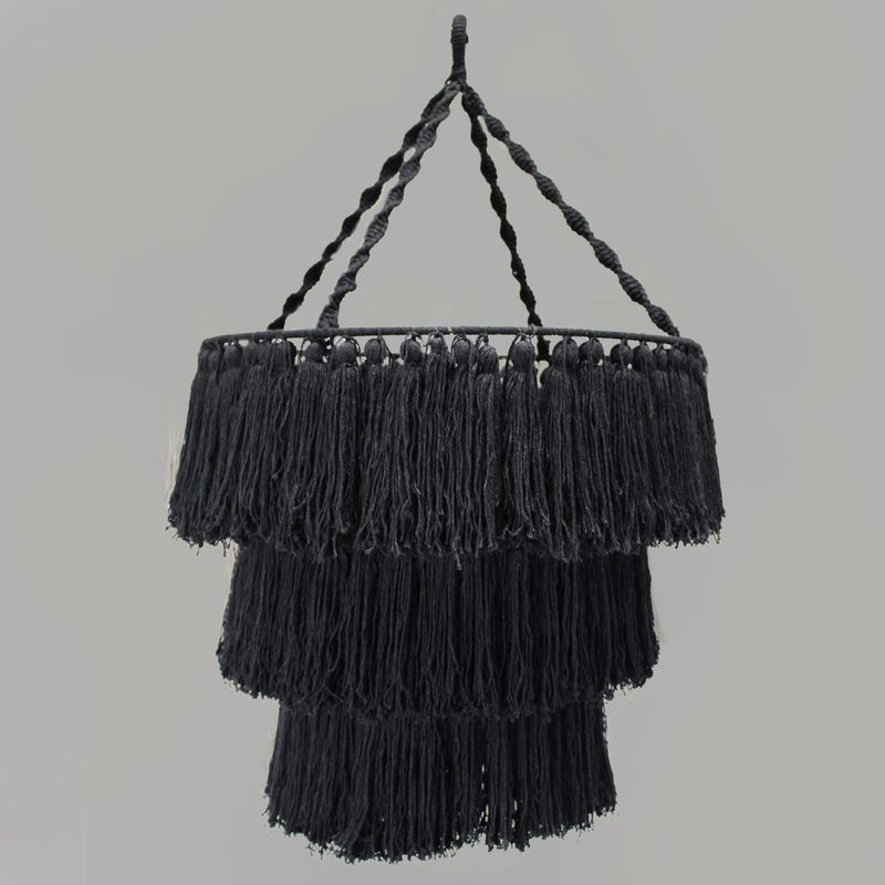 Macrame Lamp - Zwart