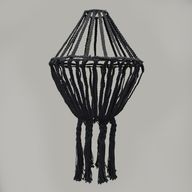 Macrame Lamp - Groot - Zwart