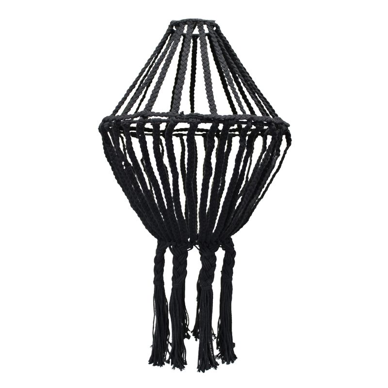 Macrame Lamp - Groot - Zwart