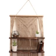 Macramé met Hangende Planken - Bruin