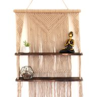 Macramé met Hangende Planken - Bruin