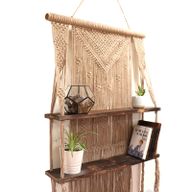 Macramé met Hangende Planken - Bruin