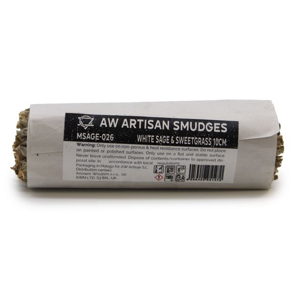 Smudge Stick - Witte Salie & Zoetgras - 10cm
