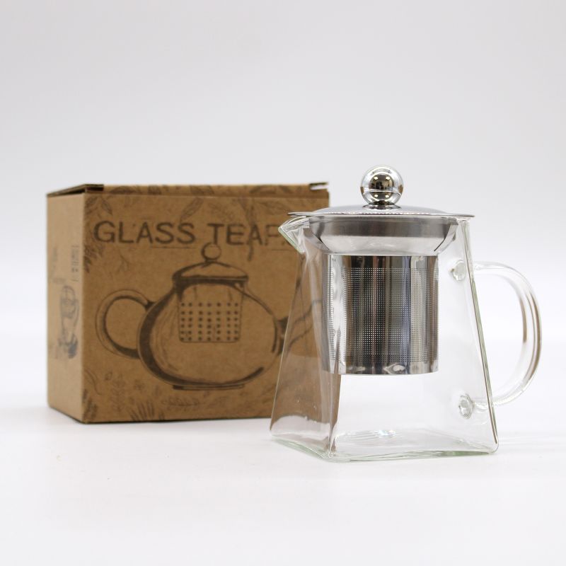 Glazen Theepot - Toren Model - 350ml - Geschenkverpakking