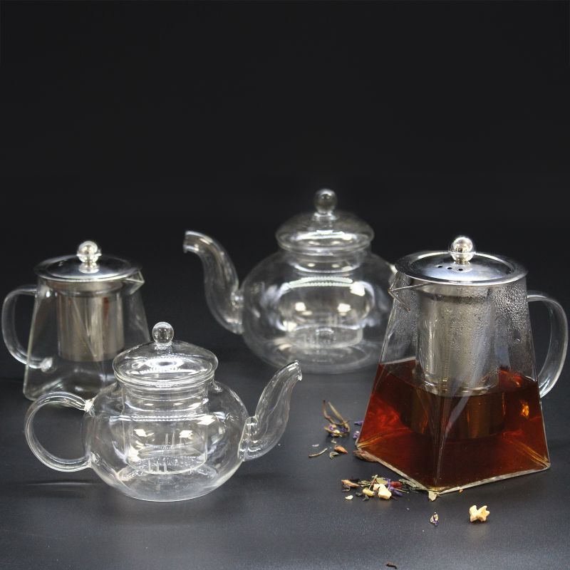 Glazen Theepot - Toren Model - 350ml - Geschenkverpakking