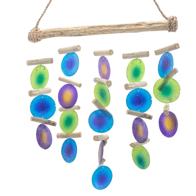 Groene & Paarse Drijfhout Chime