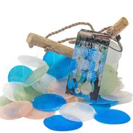 Blauwe & Parelmoer Drijfhout Kruis Chime