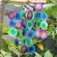 Groene & Paarse Drijfhout Kruis Chime