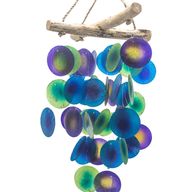 Groene & Paarse Drijfhout Kruis Chime