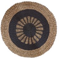 Zeegras Tapijt - Rond - Zwart & Bruin - Dia 1m