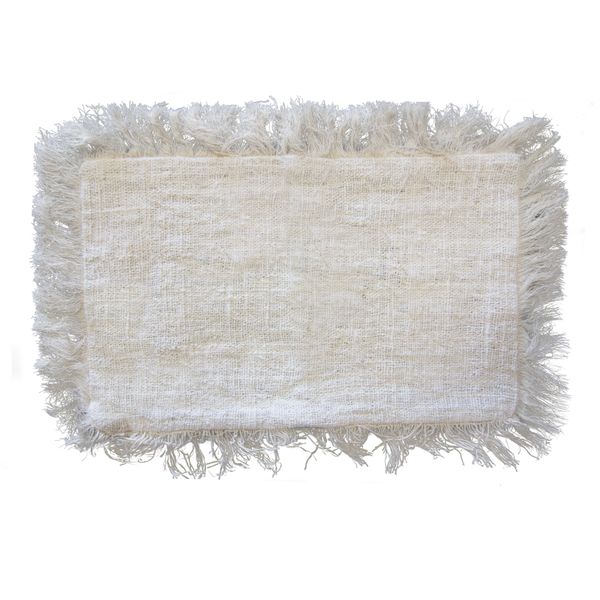 Linnen Kussenhoezen met franjes - 30 x 50cm