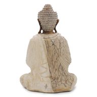 Hand Gesneden Boeddha Beelden - 40cm Welkom - Whitewash