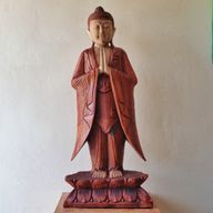 Hand Gesneden Boeddha Beeld - 100cm Welkom