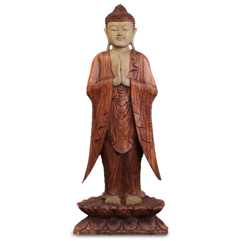 Hand Gesneden Boeddha Beeld - 100cm Welkom