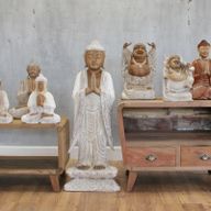 Hand Gesneden Boeddha Beeld - 100cm Welkom