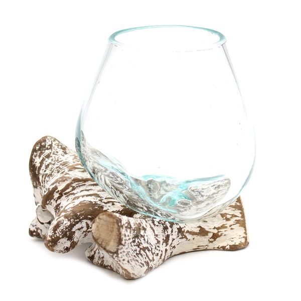 Gesmolten Glas op Whitewashed Stronk - Kleine Kom